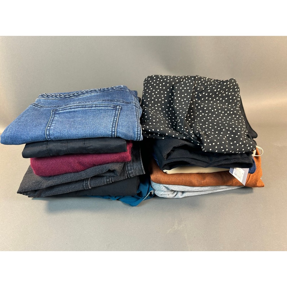 Womens Size 16 Clothing Lot 12pc Universal Thread Le Suit Denim Skirts‎ Blazer